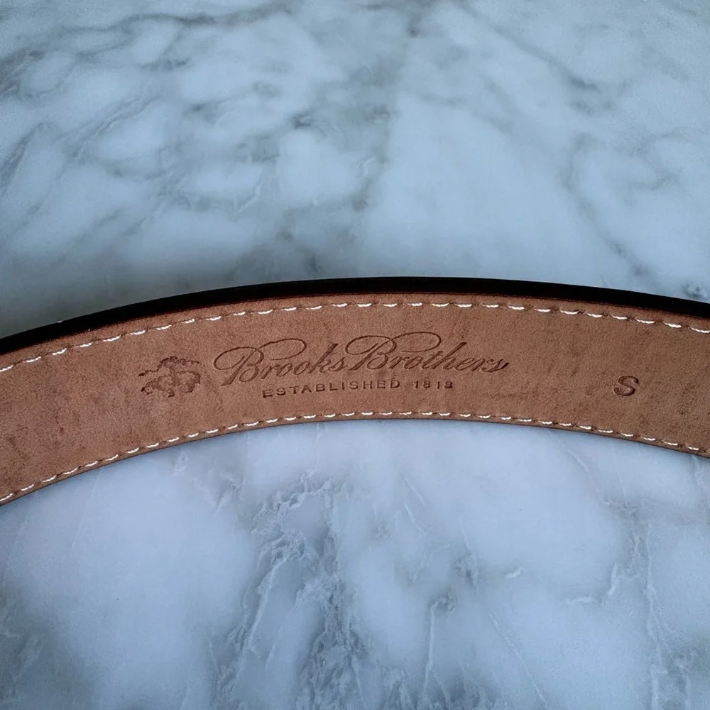 Brooks Brothers Cognac Calfskin Belt - Picture 4 of 9